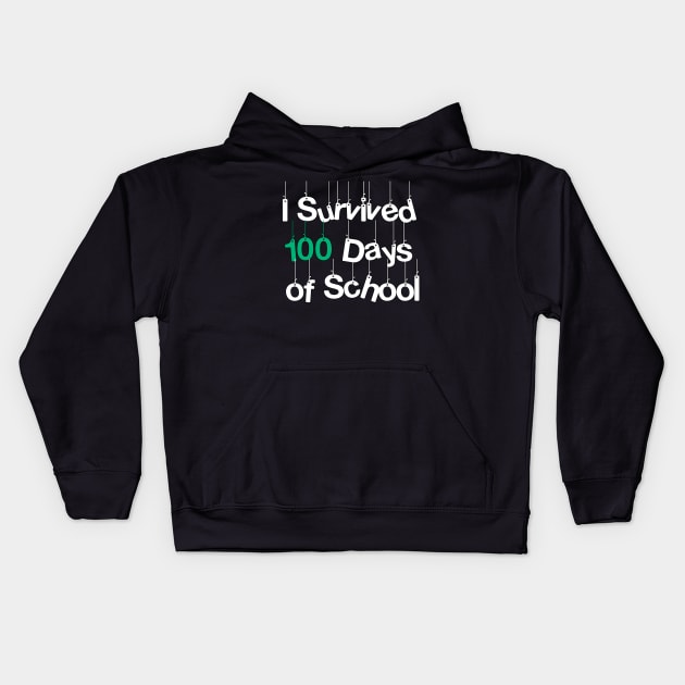 i survived 100 days of school 100th day happy Kids Hoodie by YourSelf101